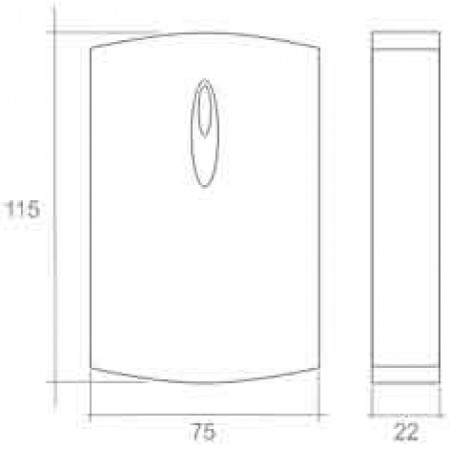 Matrix-III (мод. E S),  RFID-считыватель 125 кГц с дальностью чтения до 30 см 